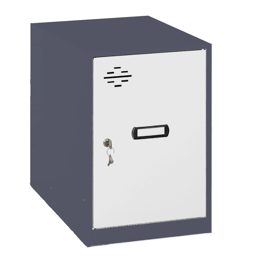 PROREGAL Schließfachwürfel AMEGO Spind Garderobe Metall Weiß-Anthrazit H x B x T: 47,5 x 40 x 50 cm - Bild 2
