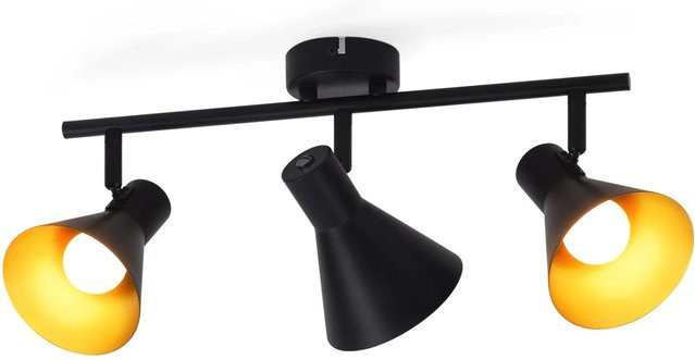 NETTLIFE Deckenstrahler aus Metall in Schwarz, verstellbar, E14 Fassung, B: 40 cm, H: 11 cm bis 6 cm - Bild 1