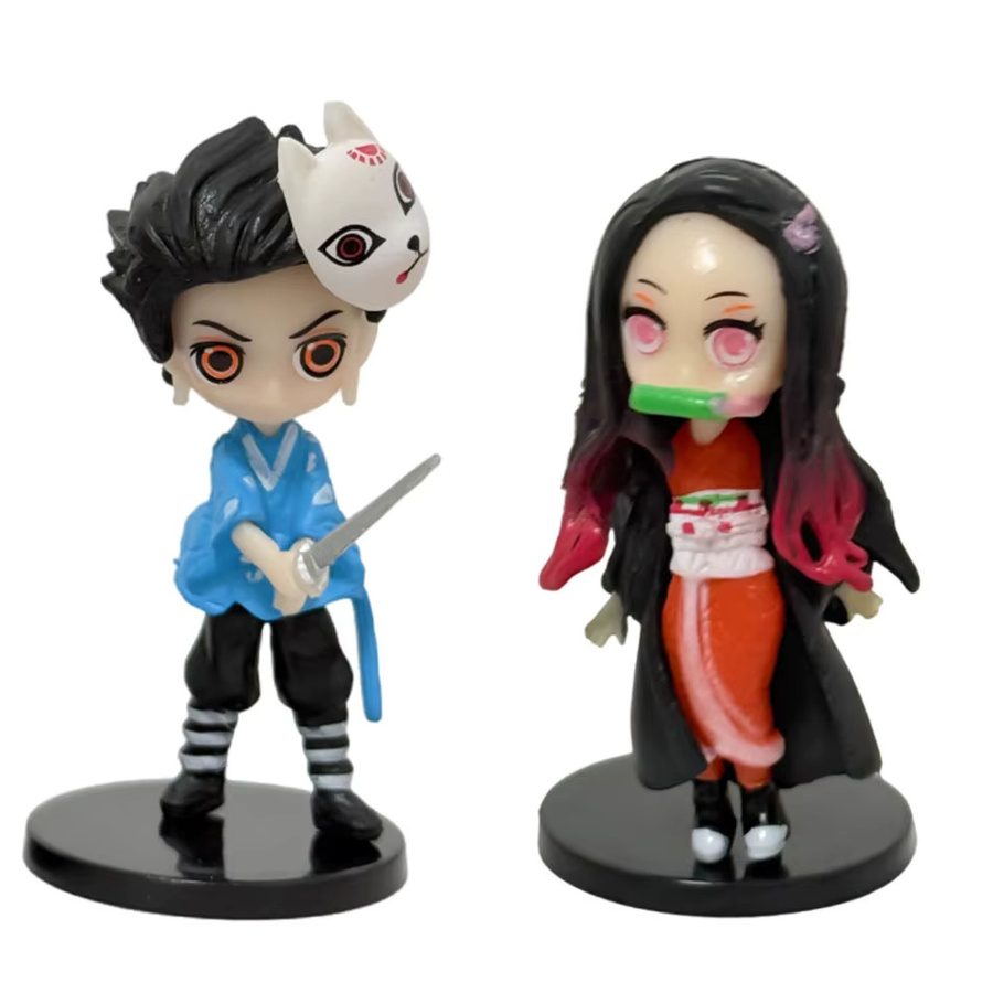 Bandai Demon Slayer Kimetsu No Yaiba Kamado Tanjirou Kamado Nezuko Agatsuma, Figuren, 6-teiliges Set - Bild 3