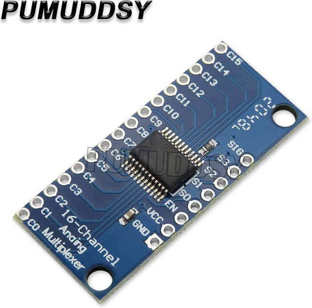 PUMUDDSY CD74HC4067 16-Kanal Analog Digital Multiplexer Breakout Board Modul in Blau für Arduino DIY - Bild 1