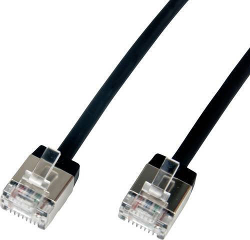 Roline RJ45 Patchkabel CAT 6a U/FTP Ethernet LAN Kabel Schwarz 3m - Bild 1