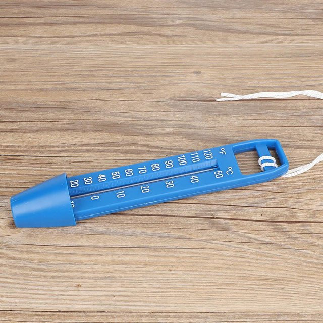 mfySpace Schwimmendes Thermometer in Blau für Pool, Spa und Badewanne mit Schnur zur Temperaturmessung - Bild 1