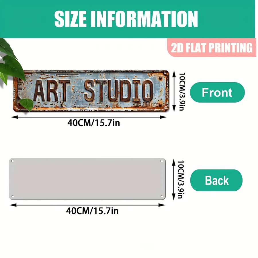 Vintage Art Studio dekoratives Metall-Wandschild Hello Young in Mehrfarbig für Innen- und Außenbereich - Bild 2