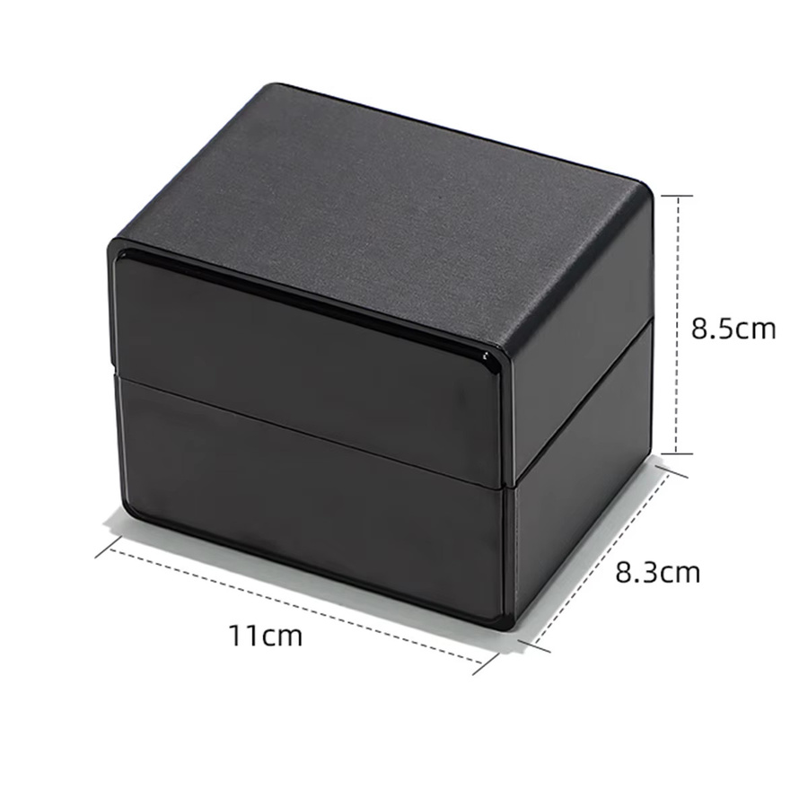 CAOWTAN Uhrenbox PU-Leder, LED-Beleuchtung, Schwarz, Unisex - Bild 5