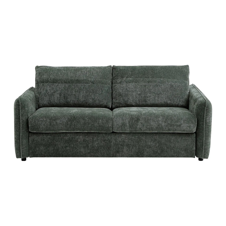 Vente-unique Schlafsofa Malogu in Grün mit Polsterung und Schlaffunktion, B/T/H: 192 x 110 x 82 cm - Bild 2