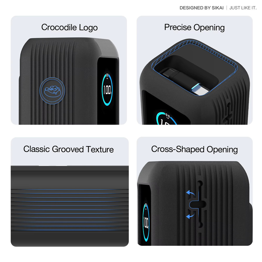 Anker Silikon-Schutzhülle in Schwarz für Zolo 25000mAh 165W Powerbank mit TF/SIM-Aufbewahrungstasche - Bild 4