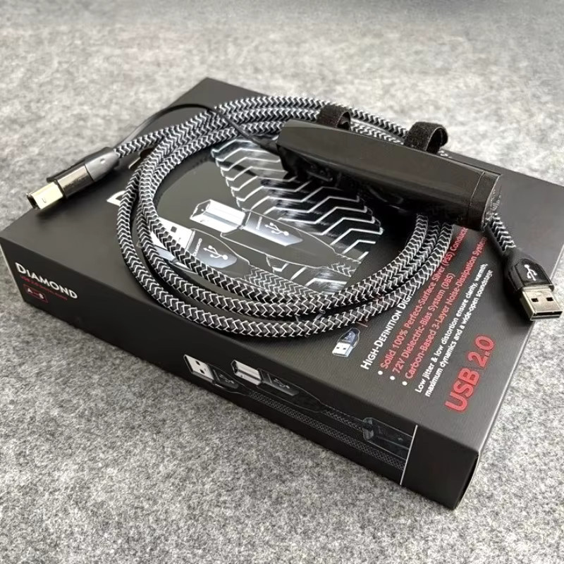 Diamond USB-Kabel Typ A auf Typ B in Silber für HiFi DAC und Verstärker - Bild 6