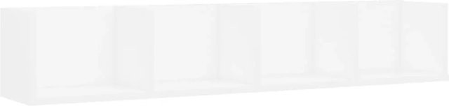 vidaXL CD-Wandregal Weiß aus Holzwerkstoff, Breite: 100 cm, Tiefe: 18 cm, Höhe: 18 cm - Bild 1