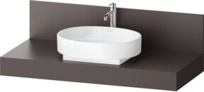 Duravit Konsole Balcoon in Braun mit mittigem Becken, B/T/H: 120 x 55 x 37 cm - Bild 1