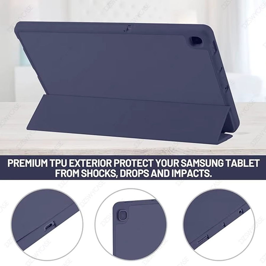 Samsung Galaxy Tab S6 Lite 10,4 Zoll Schutzhülle mit Stifthalter und dreifach faltbarem Ständer in Grün oder Blau - Bild 6