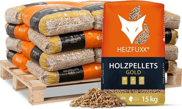 Heizfuxx Gold Holzpellets aus Nadelholz, 300 kg Palette (20 x 15 kg) - Bild 1