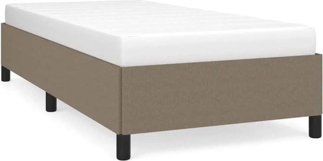vidaXL Bettgestell gepolstert in Taupe, Breite: 80 cm, Tiefe: 200 cm, Höhe: 35 cm - Bild 1