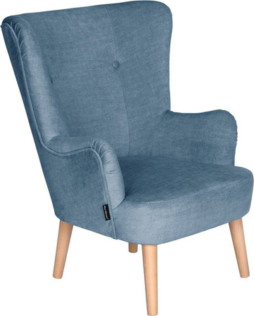Max Winzer Kindersessel Star in Blau mit Buchenholz und Polsterung im skandinavischen Design, B/T/H: 59,0 x 65,0 x 73,0 cm