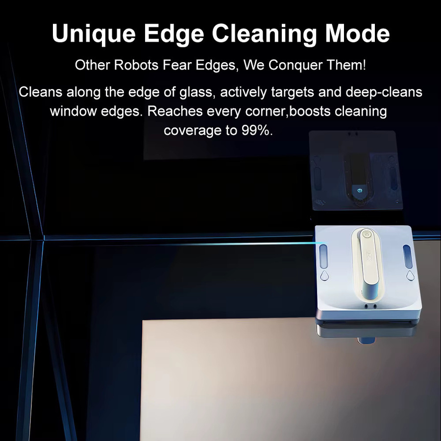 Fensterputzroboter ABIR WD9 in Weiß mit 4-Wege-Wasserspray, Floating Scraper Tech, Lasersensor und 9000 PA Vakuumsauger - Bild 5