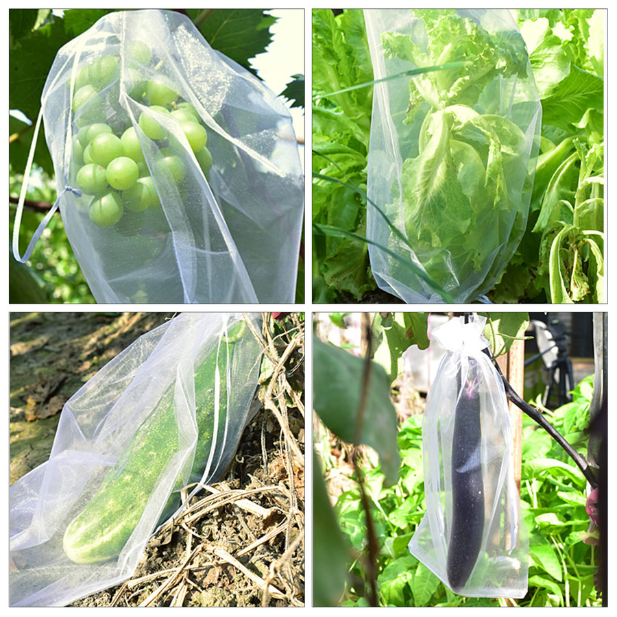 YC Direct Pflanzenschutz Netze für Obst und Gemüse, 50 Stück, Rot, Breite: 10 cm, Höhe: 15 cm - Bild 2