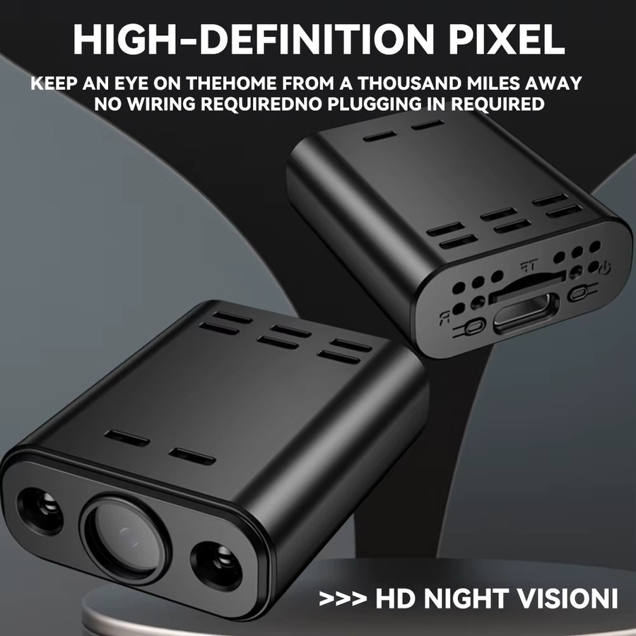 DiFang Mini-Überwachungskamera für Innenräume mit WLAN, Nachtsicht, 2-Wege-Audio und Bewegungserkennung in Schwarz - Bild 2
