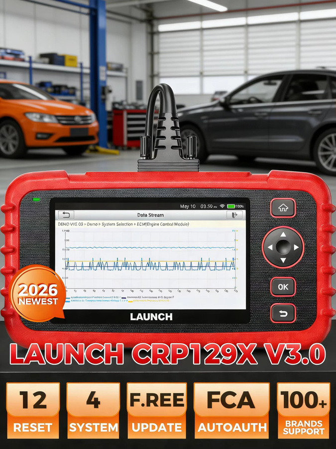 LAUNCH X431 CRP129X V3.0 OBDII Diagnosegerät Kfz-Scanner in Rot - Bild 4