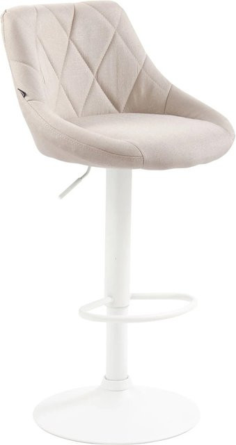 CLP Barhocker Lazio Polsterhocker mit Stoffbezug in Creme/Weiß - Bild 1