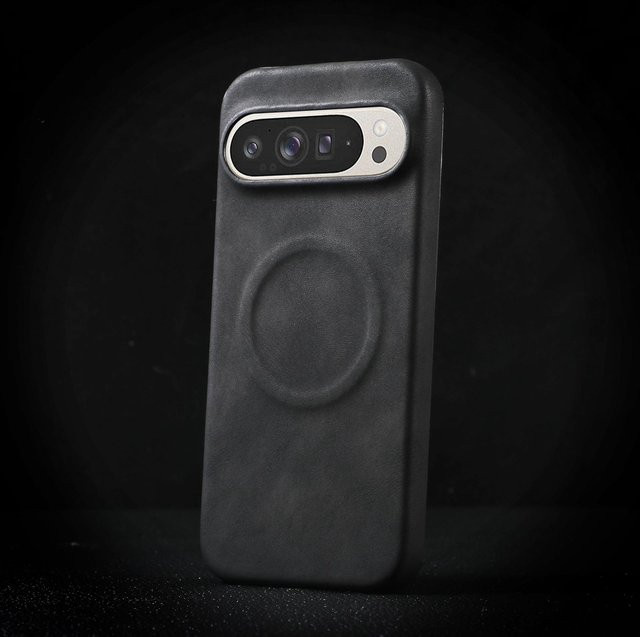 Luxus Wildleder Lammleder Hülle für Google Pixel 10 9 8 7 Pro XL 8A 7A mit Magnetischer MagSafe Unterstützung in Schwarz, Grau, Orange, Braun und Weiß - Bild 1