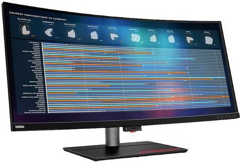 Lenovo ThinkVision P40w-20 5K Ultra HD LED Monitor Schwarz mit IPS-Panel und Thunderbolt-Anschluss - Bild 2