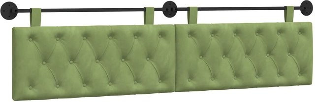 vidaXL Wandmontiertes Polsterpaneel aus Samt in Hellgrün B/H/T: 210 x 55 x 7 cm - Bild 1