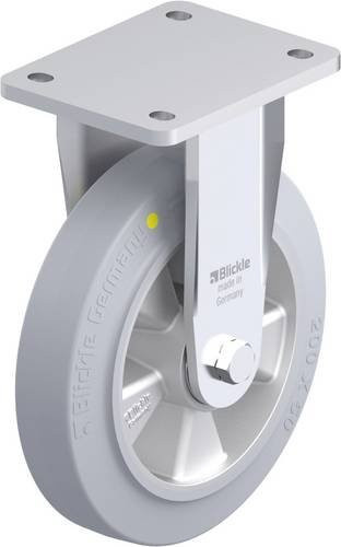 Blickle Schwerlast-Bockrolle BO-ALEV 200K-SG-AS in Grau aus Aluminium mit 200 mm Rad-Durchmesser und 450 kg Tragfähigkeit - Bild 1
