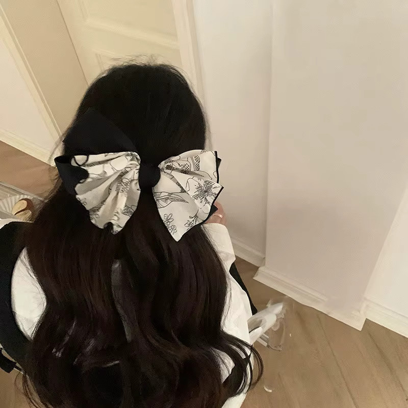 Haarspangen mit Druckknöpfen, Blumen-Tintenskizze, Silhouette, Kinder - Bild 3