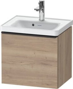 Duravit Waschtischunterschrank D-Neo in Weiß und Braun mit Ei-Marmor-Optik, B/T/H: 48,4 x 37,2 x 44,0 cm - Bild 1
