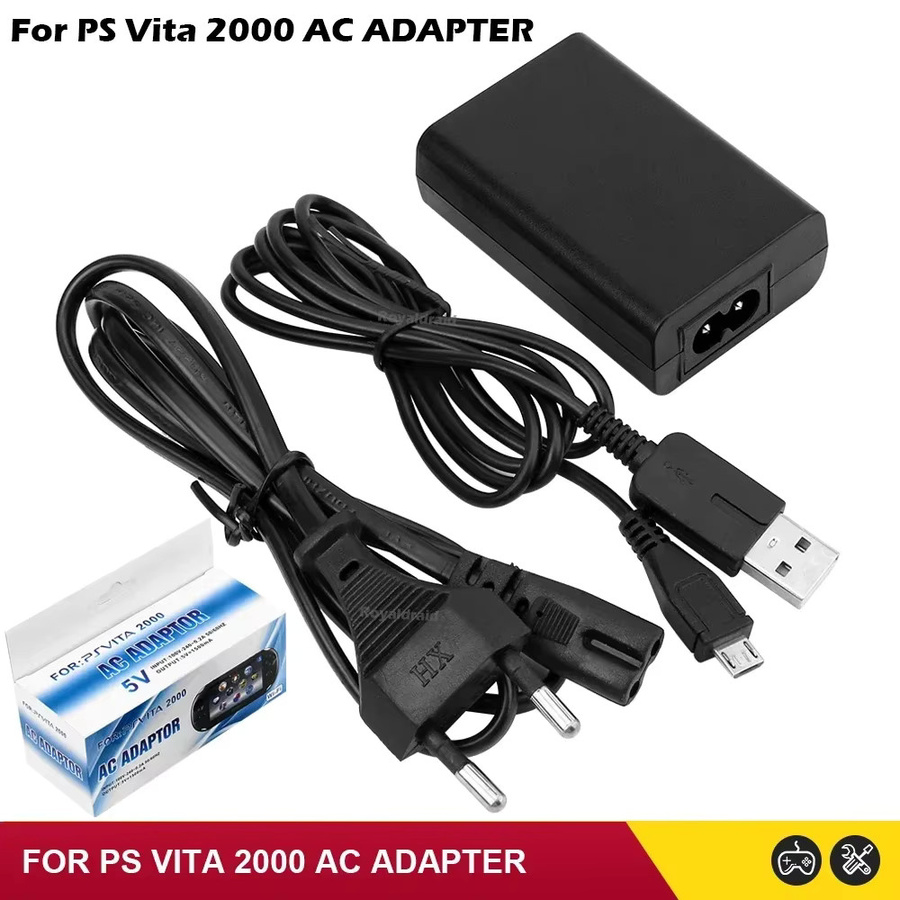 HeroAngel USB-Ladekabel und Netzteil für PS Vita PSV 2000 in Schwarz - Bild 3