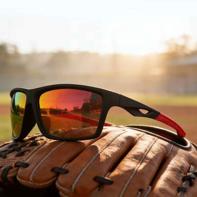 AWGSEE Sportsonnenbrille, Vollrand, Kunststoff, Schwarz, Unisex - Bild 3