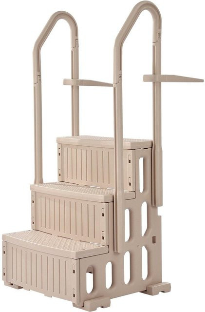 3-stufige Poolleiter von Buying Solutions, MB in Beige mit 2 Handläufen für Pools von 36-48 Zoll - Bild 1