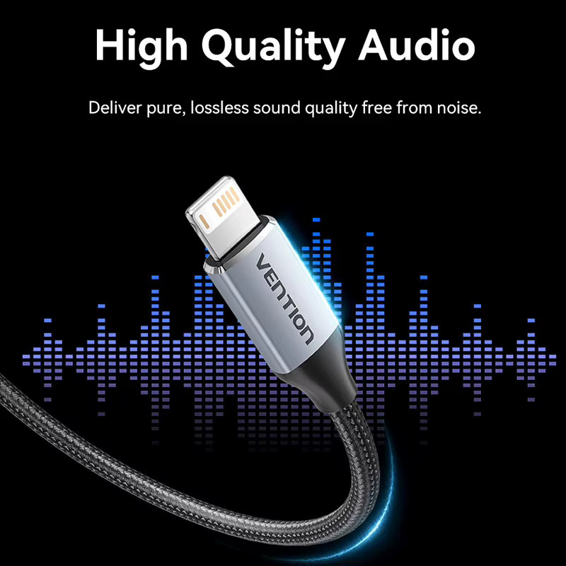 Vention Lightning auf 3,5 mm Klinke DAC Audio Adapter für iPhone und iOS Geräte - Bild 5