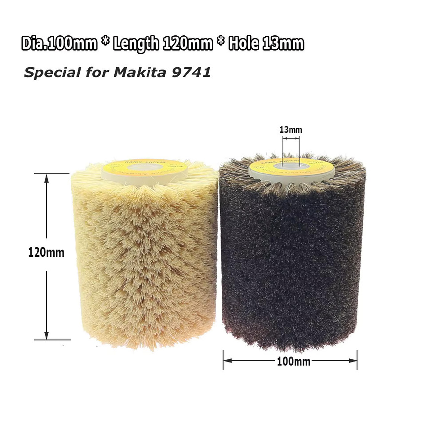 Remoba Polierscheibenbürsten 9741 aus Stahldraht und Sisal für Holz- und Metallbearbeitung, Farbe: Beige, B/H/D: 120 x 100 x 13 mm - Bild 2
