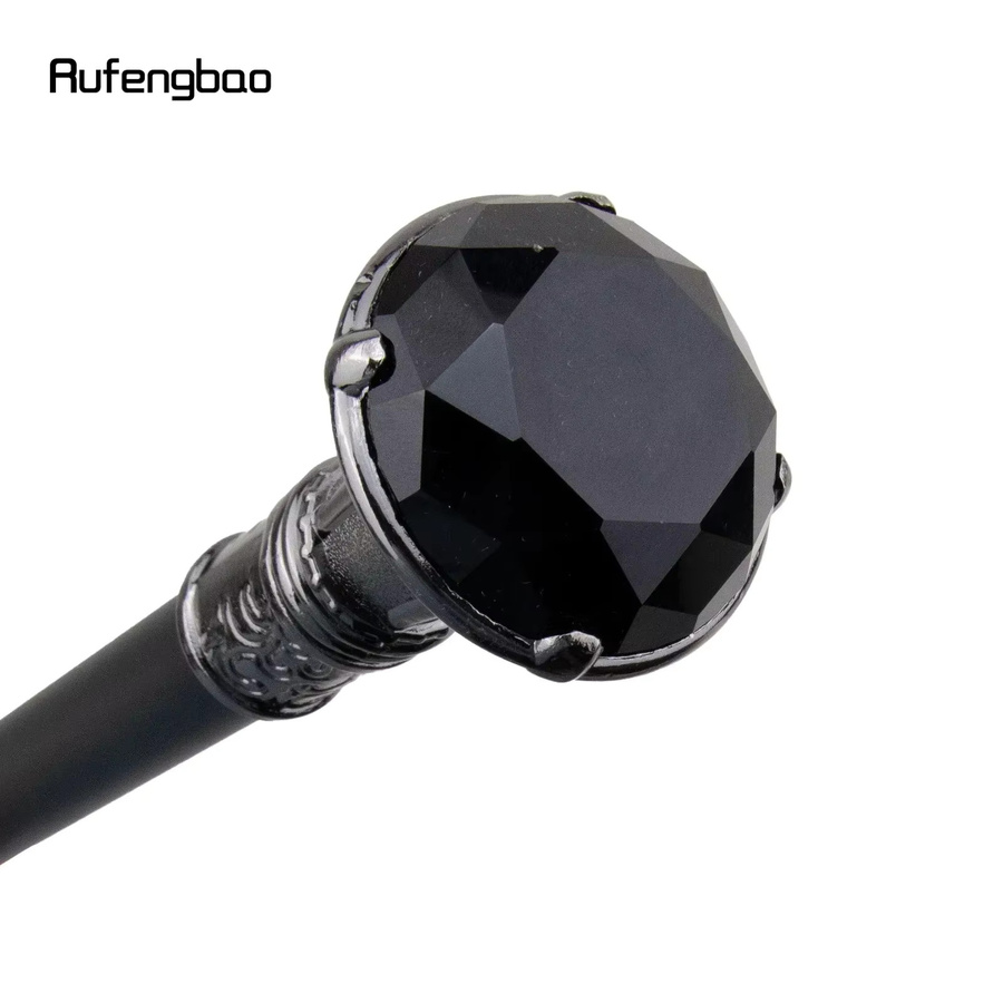 Rufengbao Gehstockknopf, Schwarzer Diamant, Silber, Unisex, 93 cm - Bild 2