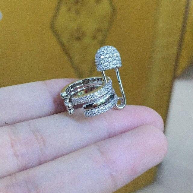 Ohrring 925 Silber, Zirkonia, Damen, grau - Bild 1
