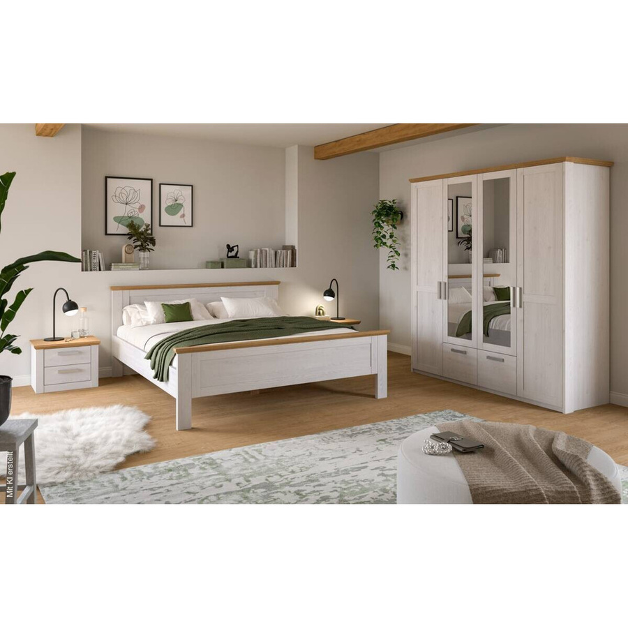 Nachtkonsole VERONA Sibiu von xonox.home in Lärche und Eiche Nachbildung, B/H/T: 56 x 43 x 39 cm - Bild 2