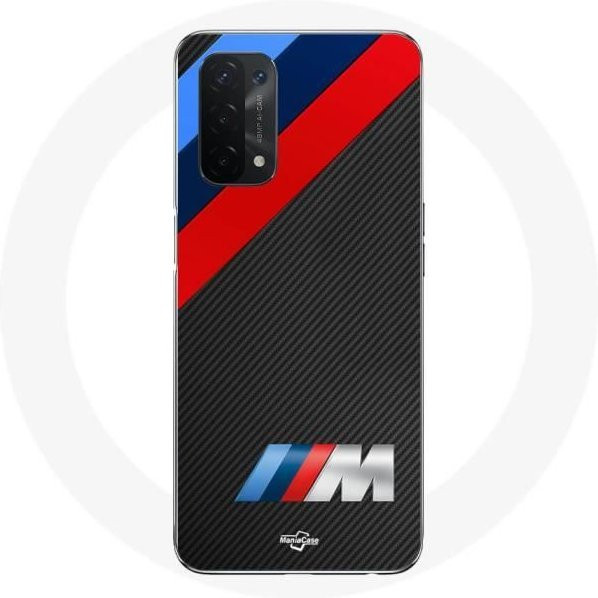 MANIACASE Handyhülle für Oppo A54 5G mit BMW M Power Logo in Weiß - Bild 1