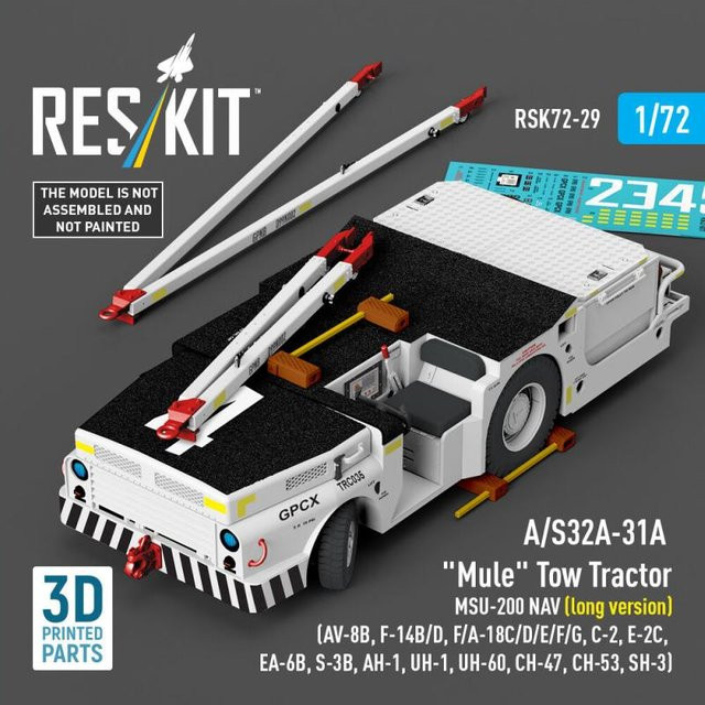 ResKit Models A/S32A-31A Mule Tow Tractor MSU-200 NAV, Modellbausatz, 1:72 - Bild 1
