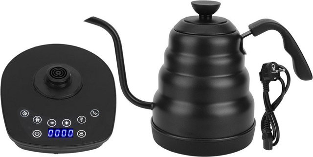 Aimo Elektrischer Wasserkocher für Kaffee und Tee mit Display, variabler Temperaturregelung und Auto-Shutoff in Schwarz - Bild 1