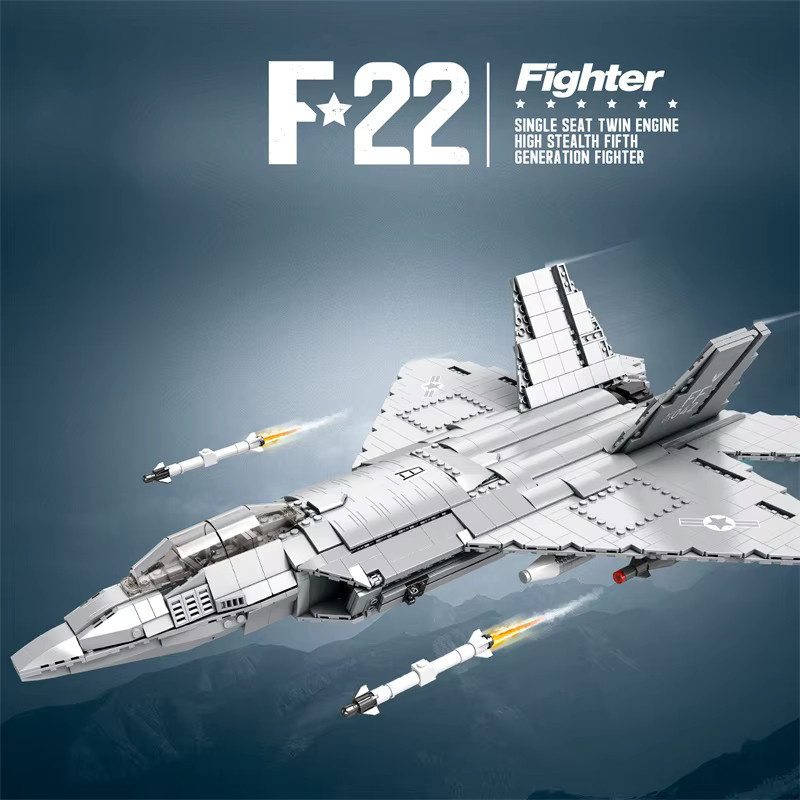 AMAZINGBLOKS F-22 Stealth Fighter, Baukasten, 1729 Teile - Bild 2