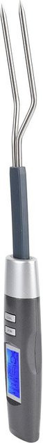 Digitales BBQ Fleischthermometer mfySpace Grillgabel mit LCD Display in Grau - Bild 1