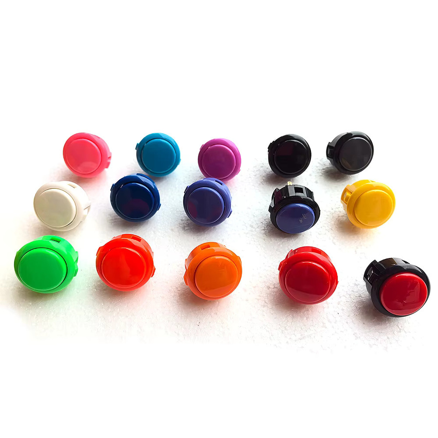 Sanwa Push Button für Arcade Controller und Hitbox DIY Projekte in Rot und Mehrfarbig (30mm und 24mm) - Bild 2