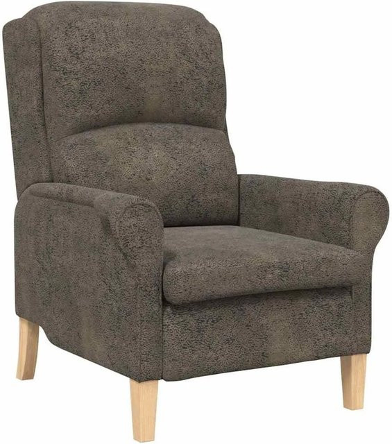 vidaXL Sessel in Dunkelgrau mit Kunstleder und Holzrahmen, B/T/H: 76 x 94 x 102 cm - Bild 1