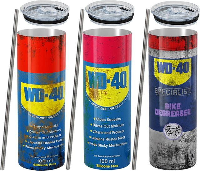 WD-40 Isolierter Edelstahl Trinkbecher mit Deckel, 20oz, Mehrfarbig - Bild 1