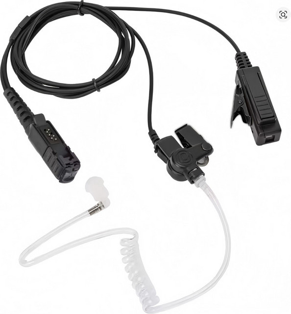 ABBREE Walkie-Talkie-Ohrhörer-Headset mit Mikrofon für Motorola XPR3000 XIRP6600 DP2000 MTP3200 DP2400 MTP3250 in Schwarz - Bild 1