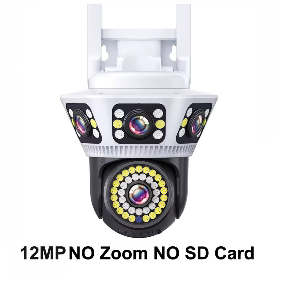 YOOSEE 6K 12MP Outdoor Sicherheitssystem mit 3 Objektiven und 3 Bildschirmen, Wifi PTZ Kamera, Wasserdicht, Zwei-Wege-Audio und Farb-Nachtsicht, Weiß - Bild 7