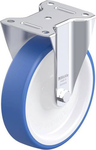 Blickle B-POTHS 200XR Stahlblech-Bockrolle in Blau mit 200 mm Rad-Durchmesser und 400 kg Tragfähigkeit - Bild 1