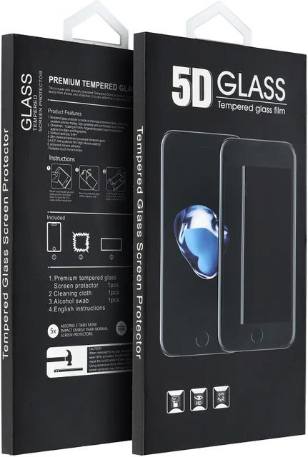 OEM Displayschutzfolie aus gehärtetem Glas für Motorola Edge 30 Ultra, 5D Full Glue, Schwarz - Bild 1