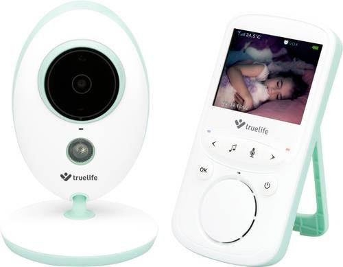 Truelife NannyCam V24 Pro Digitales Babyphone mit Kamera, Nachtsicht, Temperaturanzeige und Vox-Eco-Modus, Farbe: Weiß - Bild 1