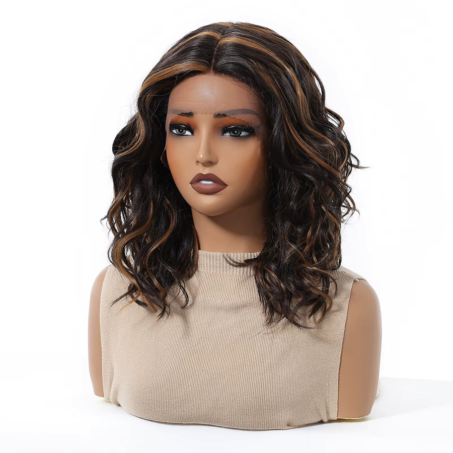 EASIHAIR Kunsthaar-Perücke, schwarzbraun mit Highlights, Damen - Bild 2